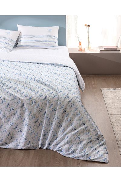 Madame Coco Set cuvertură de pilota cu imprimeu Ranforce Squirre, 100% bumbac - Albastru