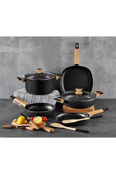 Carl Schmidt Sohn Caserola cu suprafata antiaderenta si capac 28 cm Earth Black