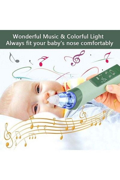 COOYA Baby Nasal Aspirator, Electric Nose Sucker with 5 Levels Suction, Soothing Light & Nursery Rhymes