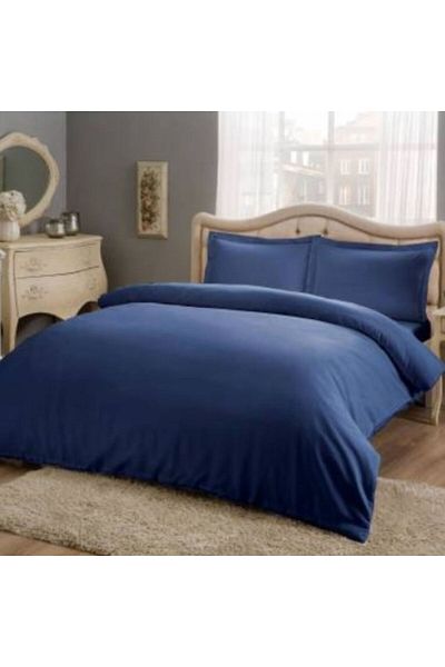 Taç Lenjerie de pat bumbac 100% satinat, TaçMako-Satin, Basic Blue