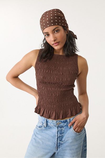 Stradivarius Gathered T-shirt with ruffles