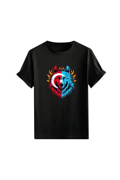Gölge Store Turkish, Turkish and Göktürk Iconic National Printed Oversize Unisex T-Shirt 1416