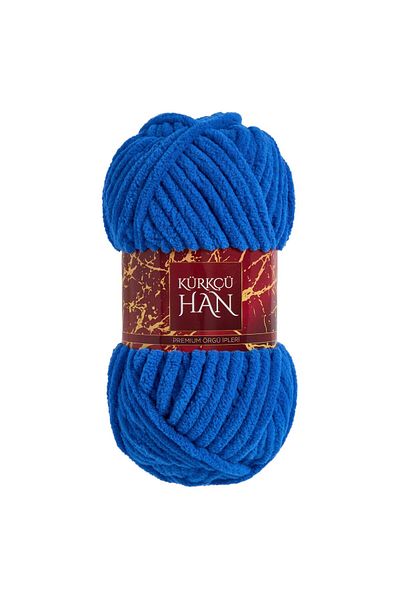 Kürkçü Han Πολυτελές Velvet 100gr 60m Πλεκτό Σχοινί Μπλε Navy