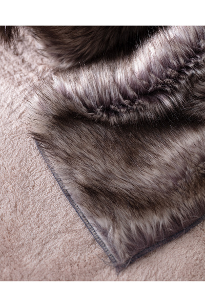 Madame Coco Armend Peluş Koltuk Şalı - Kahverengi