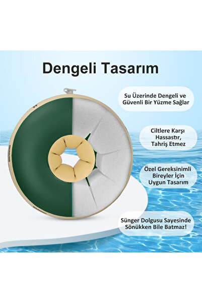 TAYBAMBoo SPONGY Başlangıç Seviye Sünger Dolgulu Batmayan Yüzme Kolluk + Çanta ve Tamir Bandı