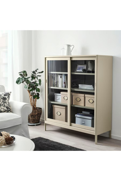 IKEA KVARNVIK Storage Box with Lid, Beige, 18x25x15 cm – Perfect for Organizing | IKEA