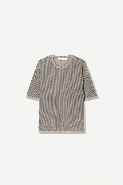 Bershka Short-sleeved mesh T-shirt