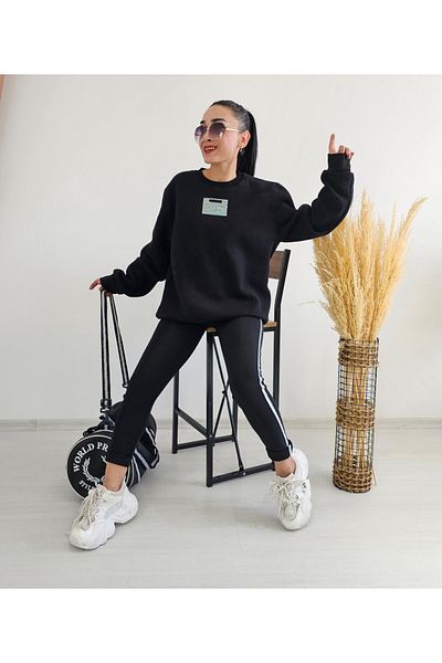 6 butik altı üstü butik Glitter Detail 3 Thread Sweatshirt