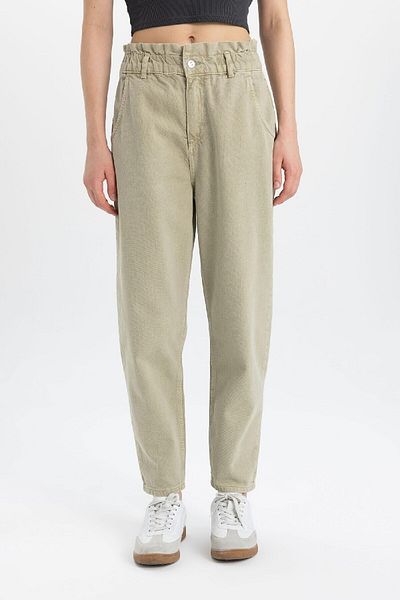 DeFacto Paperbag-Jeans mit hoher Taille, knöchellang, leicht, gerades Bein, B8225ax24sp