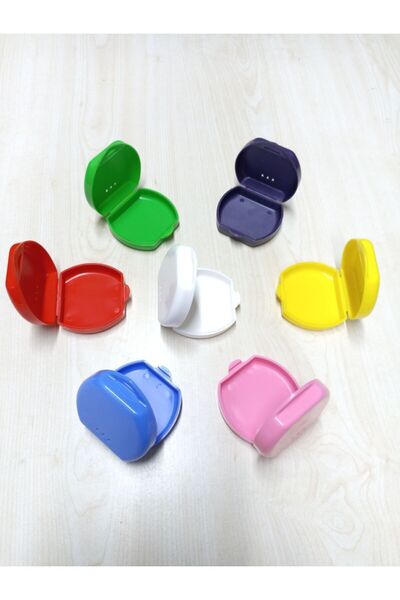 KONULGA Protez Diş Saklama Kabı Aparey Kutusu Şeffaf Plak Kabı Küçük Boy 2 Adet