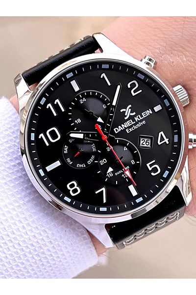 Daniel Klein Steel & Leather Band Uomo Men's Wristwatch Bck.10737.S1