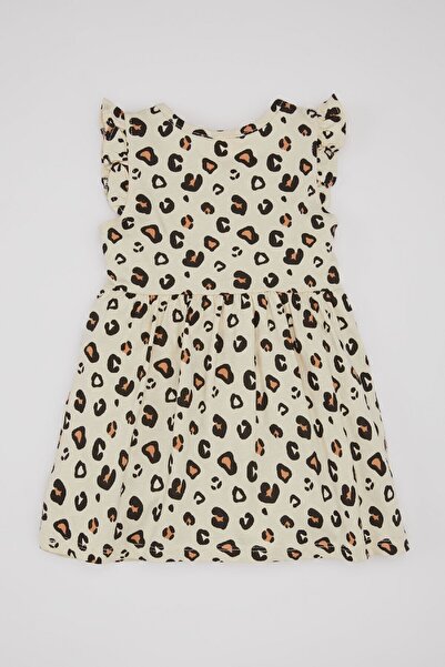 DeFacto Kız Bebek Leopar Desenli Kolsuz Elbise A0136a524sm