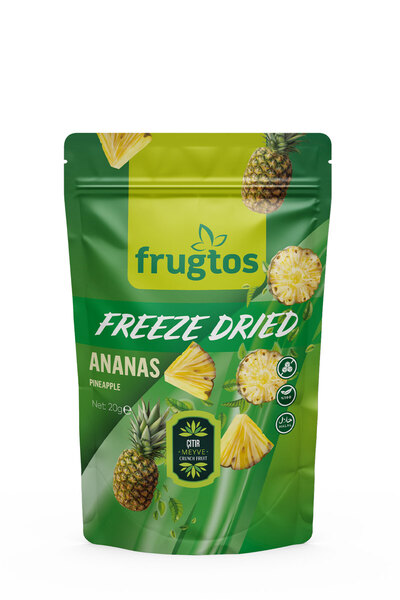 Freeze Dried Dilim Ananas 20g | Dondurularak Kurutulmuş Meyve | Sağlıklı Vegan Meyve Cipsi
