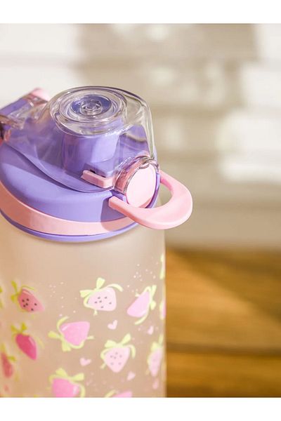 LC Waikiki Lcw Accessories Mixed Printed Water Bottle with Lid 630 ml
