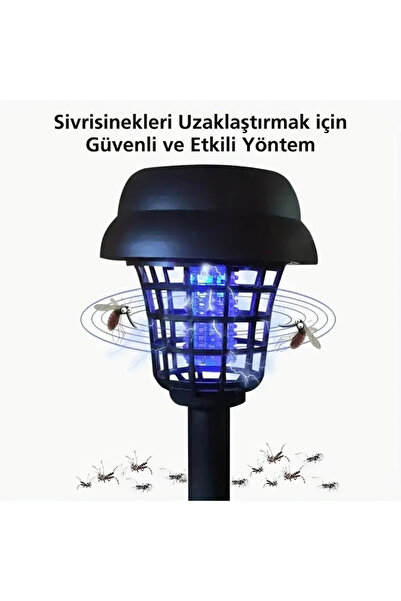 YENİTECH Sivrisinek Kovucu Solar Lamba Bahçe Balkon İçin Güneş Enerjili Sinek Kovucu Bahçe Işığı Aydınlatması