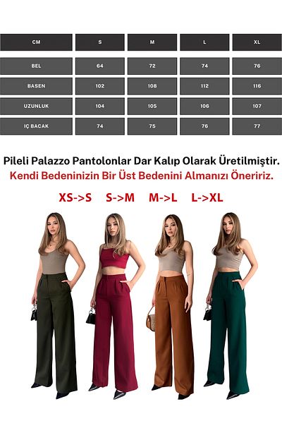 Linen Butik Double Pancakes |   Pleated Palazzo Trousers