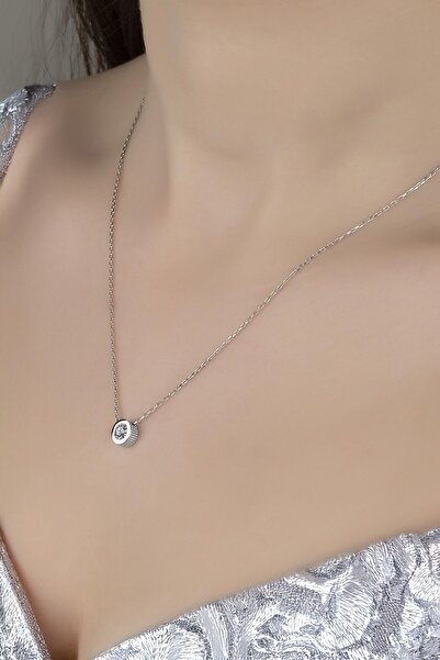 Swarovski Union Zirconia Kadın 0.36 Karat Pırlanta Montür Gümüş Kolye