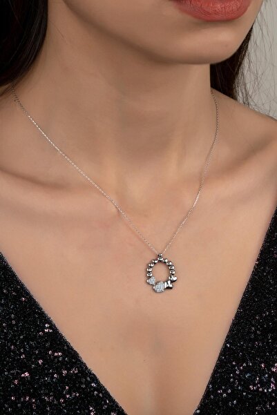 Swarovski Union Zirconia Kadın Kalp Dünyası Gümüş Kolye