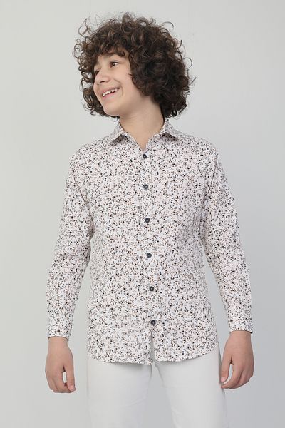 e-çocuk Πουκάμισο για αγόρι με floral σχέδιο 3507