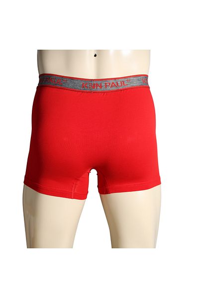 Kennpaul Red Men's Plain Cotton Luxury Boxer Soft Fabric