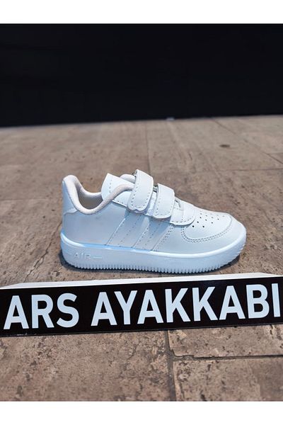 ARS Ayakkabı White Sports Shoes Daily Unisex Children's Velcro April 23 Show Sports Shoes
