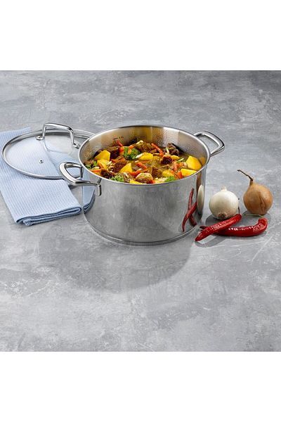 KELA Keck Lang Oala cu capac inox 18/10 FLAVORIA 24 cm