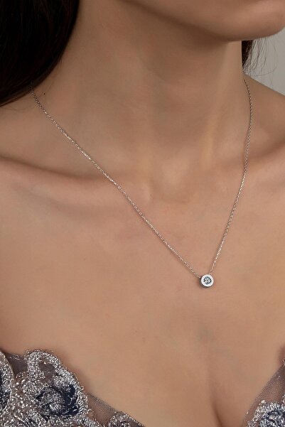 Swarovski Union Zirconia Kadın Pırlanta Montür Gümüş Kolye
