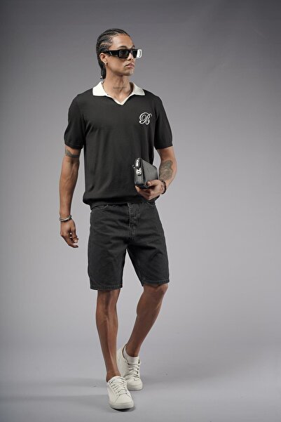 king brich Polo Neck Raglan Sleeve Regular Fit Knitwear T-Shirt