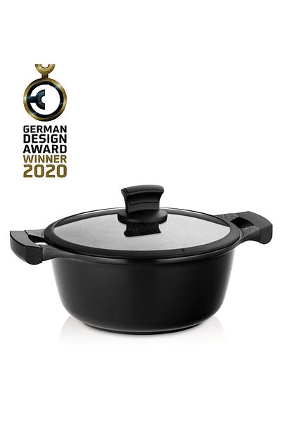 KELA Keck Lang Casserole with non-stick surface and lid STELLA NOVA 24 cm