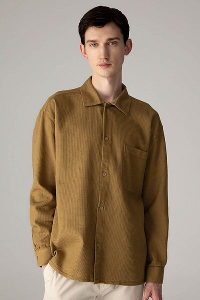 DeFacto Oversize Wide Fit Polo s výstřihem Bavlna s dlouhým rukávem C2841Ax24Sp