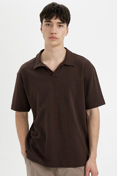 DeFacto Polo tričko Relax Fit Basic Plain s krátkým rukávem C3688Ax24Sp