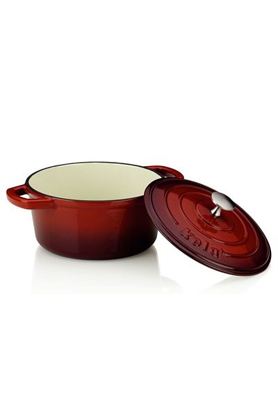 KELA Keck Lang Cast iron baking tray with lid CALIDO 21 cm red