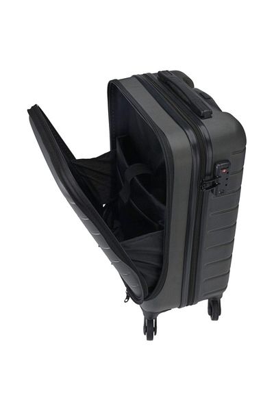 Excellent Houseware Bagaj de mână pentru avioane pe roți 50 cm gri închis