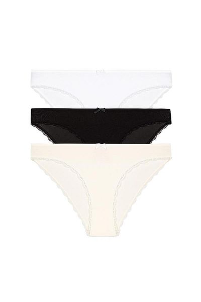 Şahin Συσκευασία με 3 εσώρουχα μπικίνι Hawk Edge Lace Lycra 30622