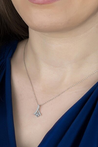 Swarovski Union Zirconia Kadın Y Pırlanta Montür Gümüş Kolye
