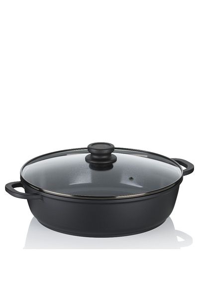 KELA Keck Lang Deep frying pan with lid and ceramic surface 32 cm ATURA