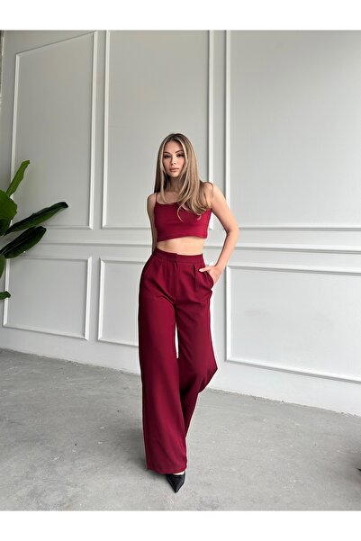 Linen Butik Διπλό κρεπ |   Πλισέ παντελόνι Palazzo