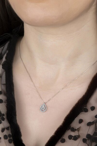Swarovski Union Zirconia Kadın Damla Gümüş Kolye