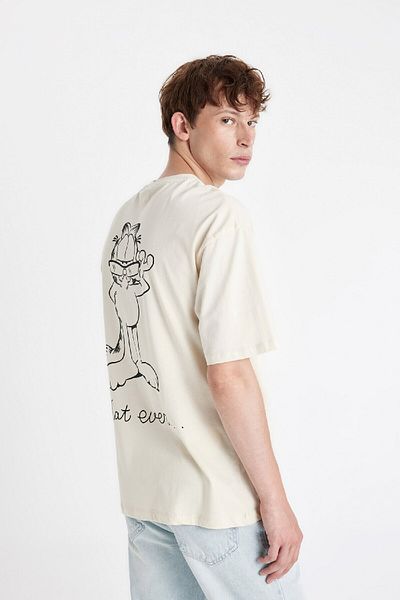 DeFacto Μπλουζάκι με κοντό μανίκι Garfield Boxy Fit Crew με λαιμόκοψη C3854ax24hs