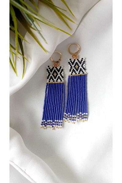 ZeynDesign Miyuki Geometric Design Earrings
