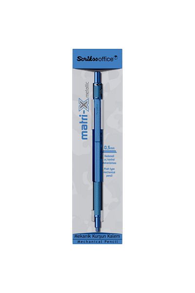 Scrikss Matrix 0.5mm Mechanical Pencil Metallic Blue - Transparent Case