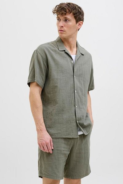 Jack & Jones Ανδρικό άνετο κοντομάνικο πουκάμισο - Πάσχα