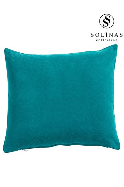 Solinas Collection Husă de pernă Dalya din țesătură tip fagure - Petrol