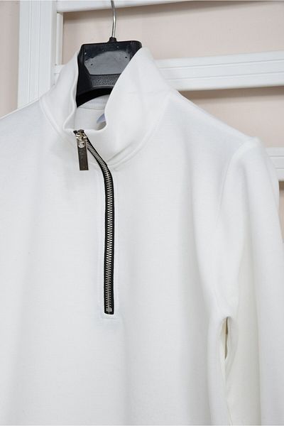 KİDSPİTİRCİK JUMĂLĂ FERMĂRĂ ALBĂ REGULAR FİT SWEATSHIRT CU GĂLĂ DREPTĂ (țesătură LAKOS)