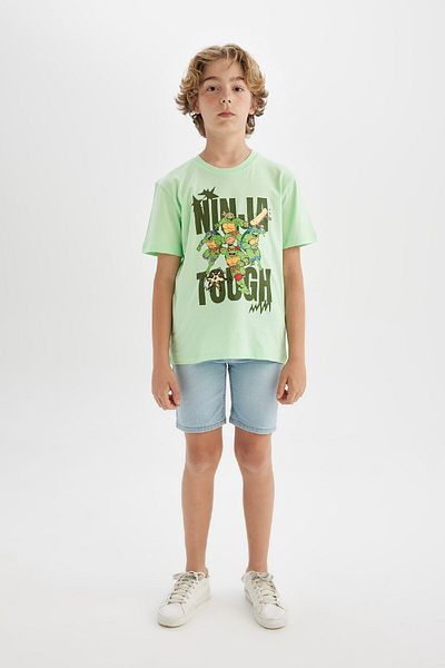 DeFacto Boys Teenage Mutant Ninja Turtles Crew Neck Short Sleeve T-shirt C3104a824hs