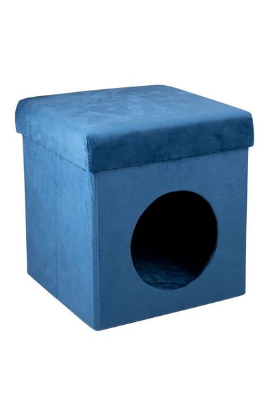 COMFORTPET Pat catifea pentru pisici si caini 34 x 36 cm albastru
