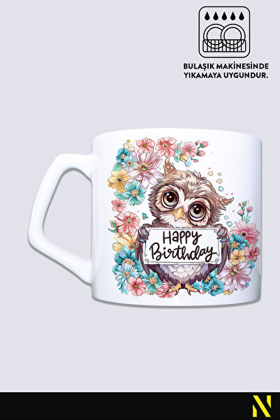 nilizma Happy Birthday Cute Owl Mug Cup Mug 225 ml