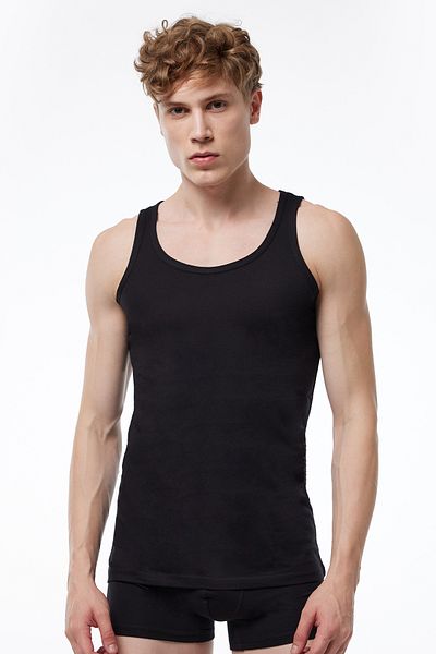 Malabadi Men's 4 Pack Black White Modal Summer Coolness Undershirt 4m082