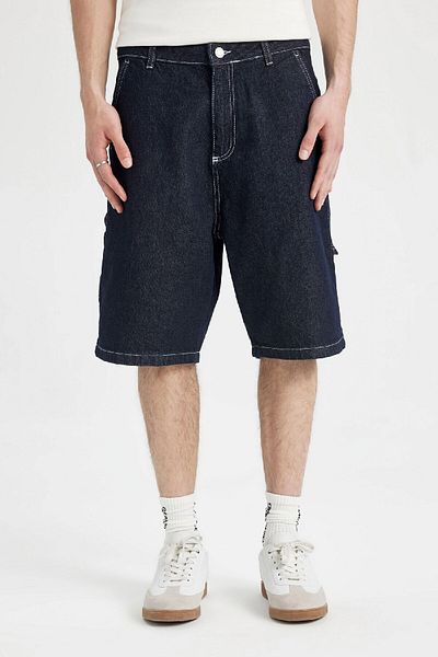 DeFacto Carpenter Fit Bermuda Jean Shorts - C2196ax24sm