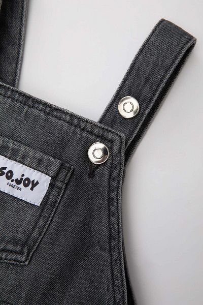 DeFacto Salopetă de jeans cu etichetă imprimată pentru bebeluși C2354A524SM